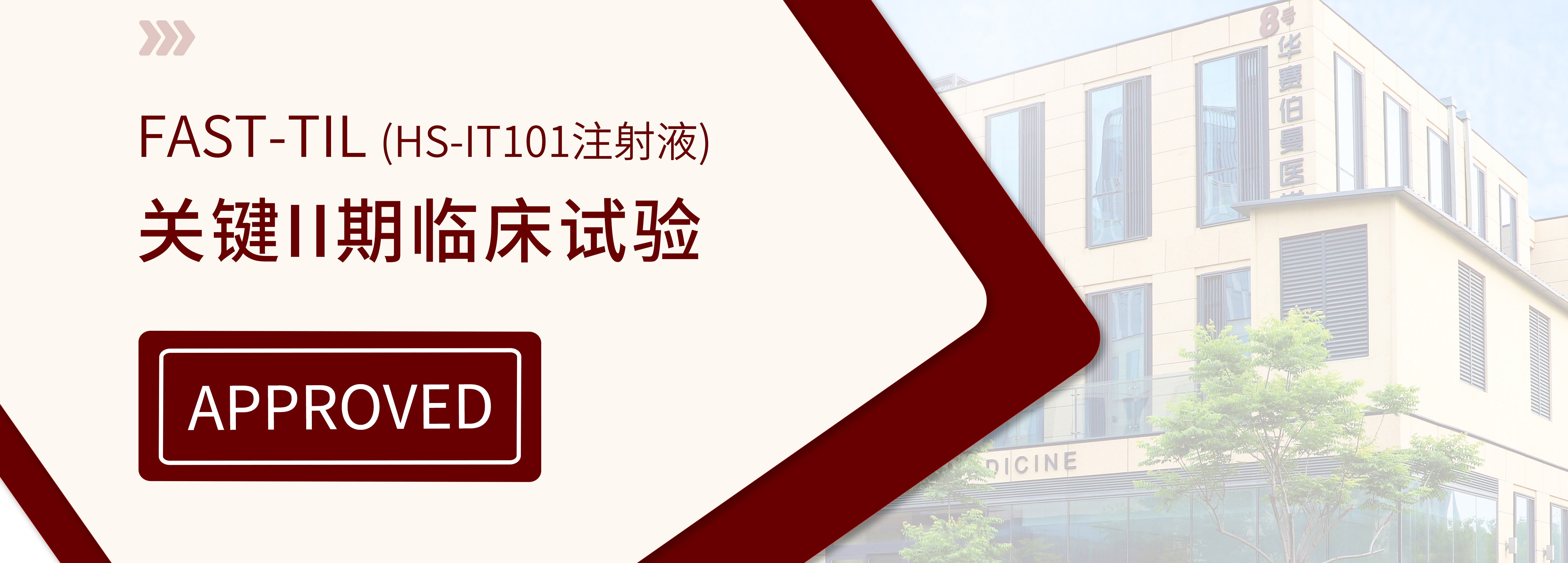 重大里程碑！华赛伯曼FAST-TIL获批进入关键II期临床